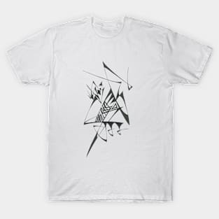 4 Unique Black White Abstract Art T-Shirt